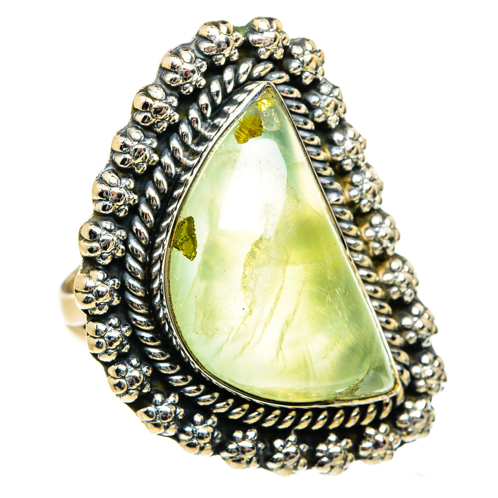 Prehnite Rings handcrafted by Anasilvercos - RING82035