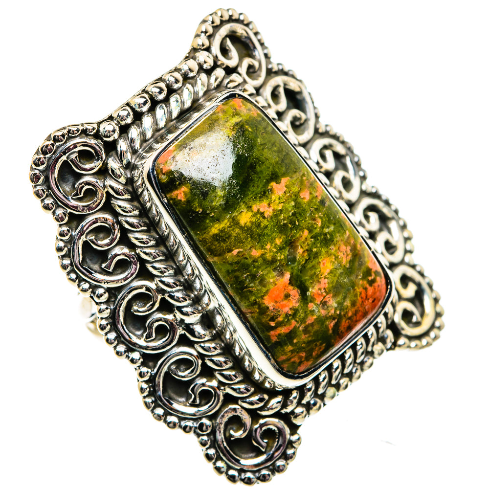 Unakite Rings handcrafted by Anasilvercos - RING82036