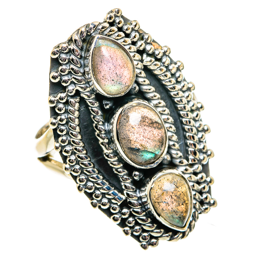 Labradorite Rings handcrafted by Anasilvercos - RING82037