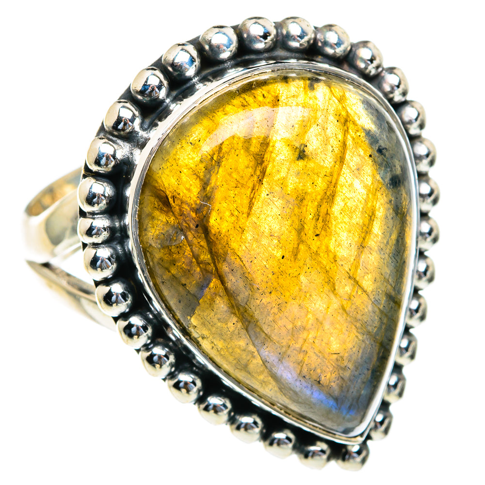 Labradorite Rings handcrafted by Anasilvercos - RING82074