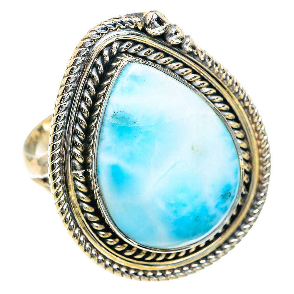 Larimar Rings handcrafted by Anasilvercos - RING82075