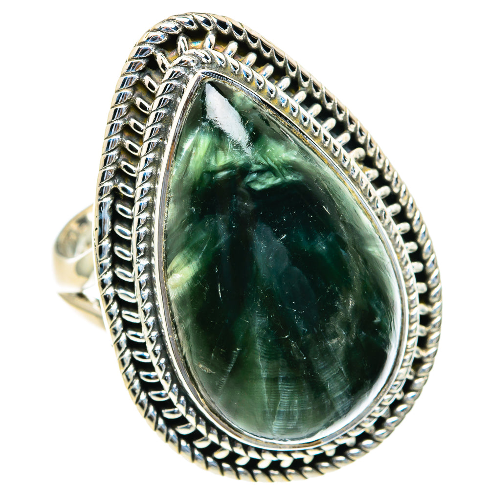 Seraphinite Rings handcrafted by Anasilvercos - RING82079