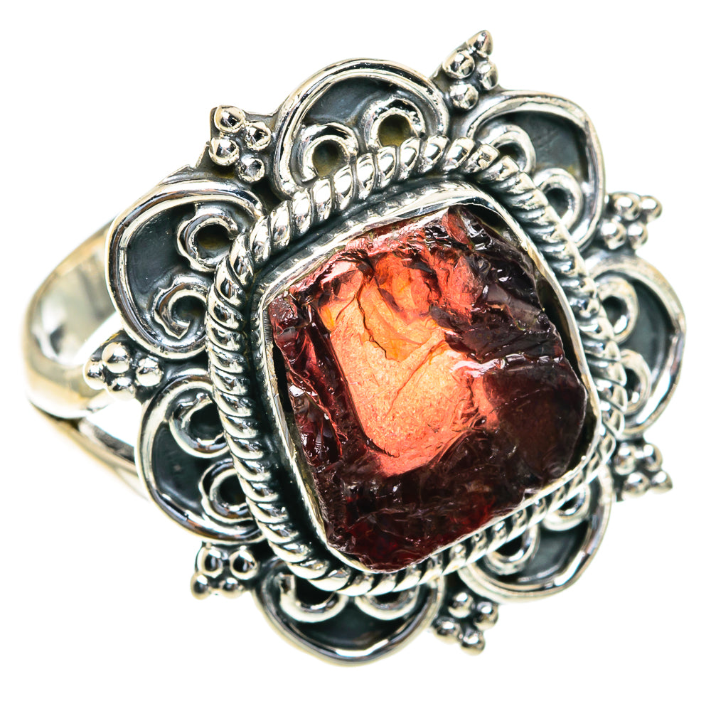 Garnet Rings handcrafted by Anasilvercos - RING82090