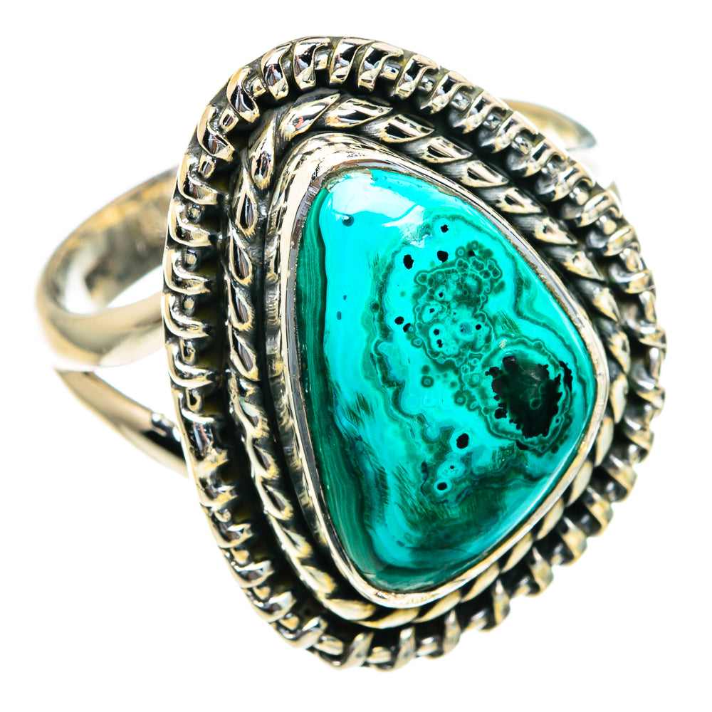 Chrysocolla Rings handcrafted by Anasilvercos - RING82100