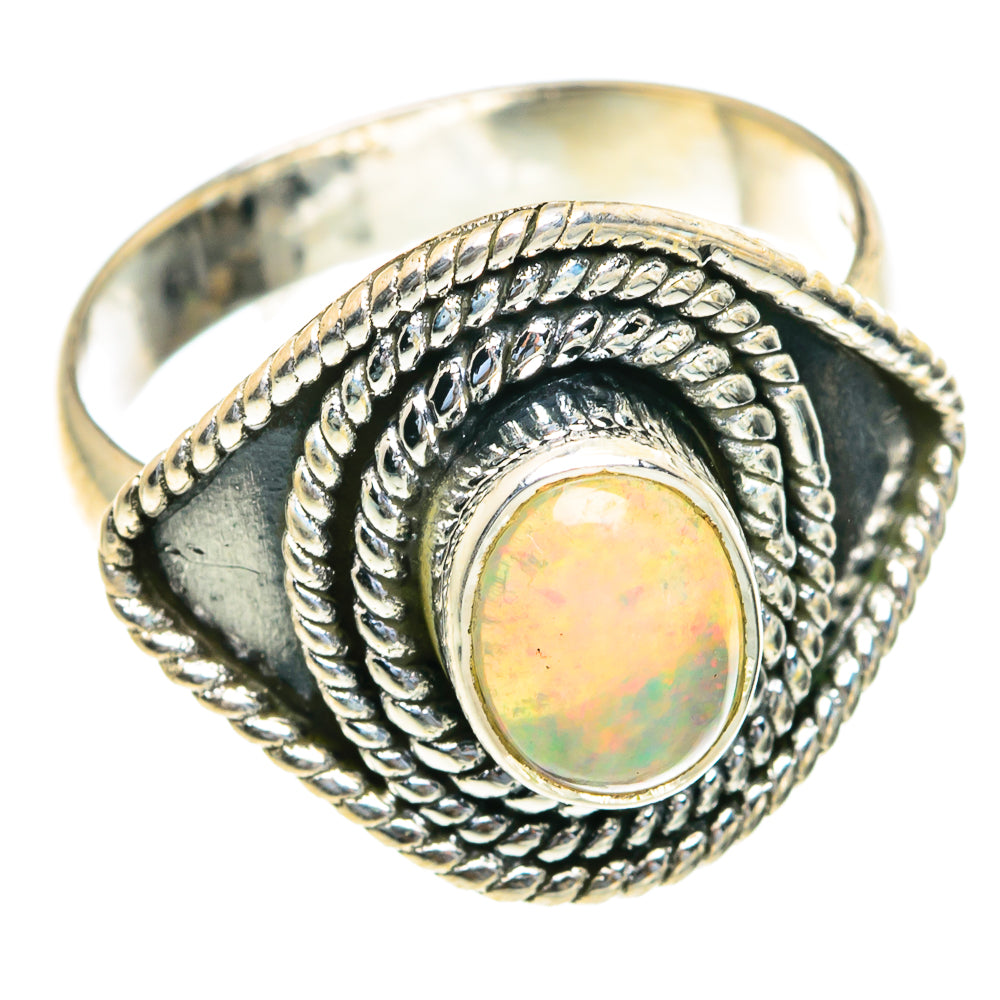 Ethiopian Opal Rings handcrafted by Anasilvercos - RING82103