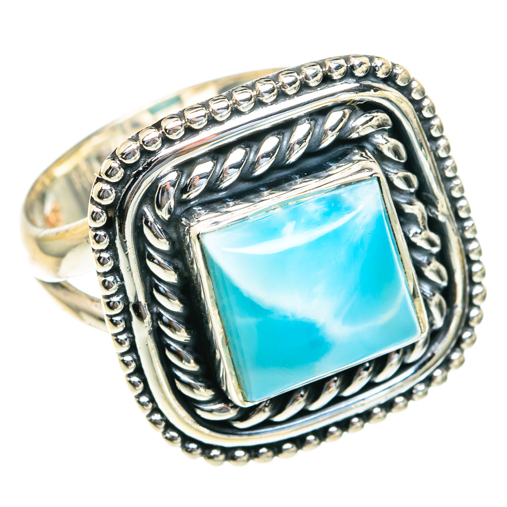 Larimar Rings handcrafted by Anasilvercos - RING82110