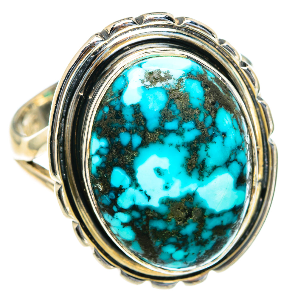 Tibetan Turquoise Rings handcrafted by Anasilvercos - RING82112