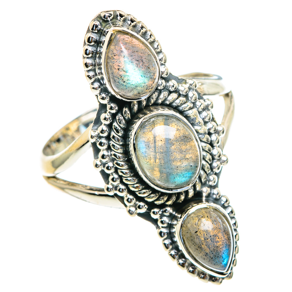 Labradorite Rings handcrafted by Anasilvercos - RING82113