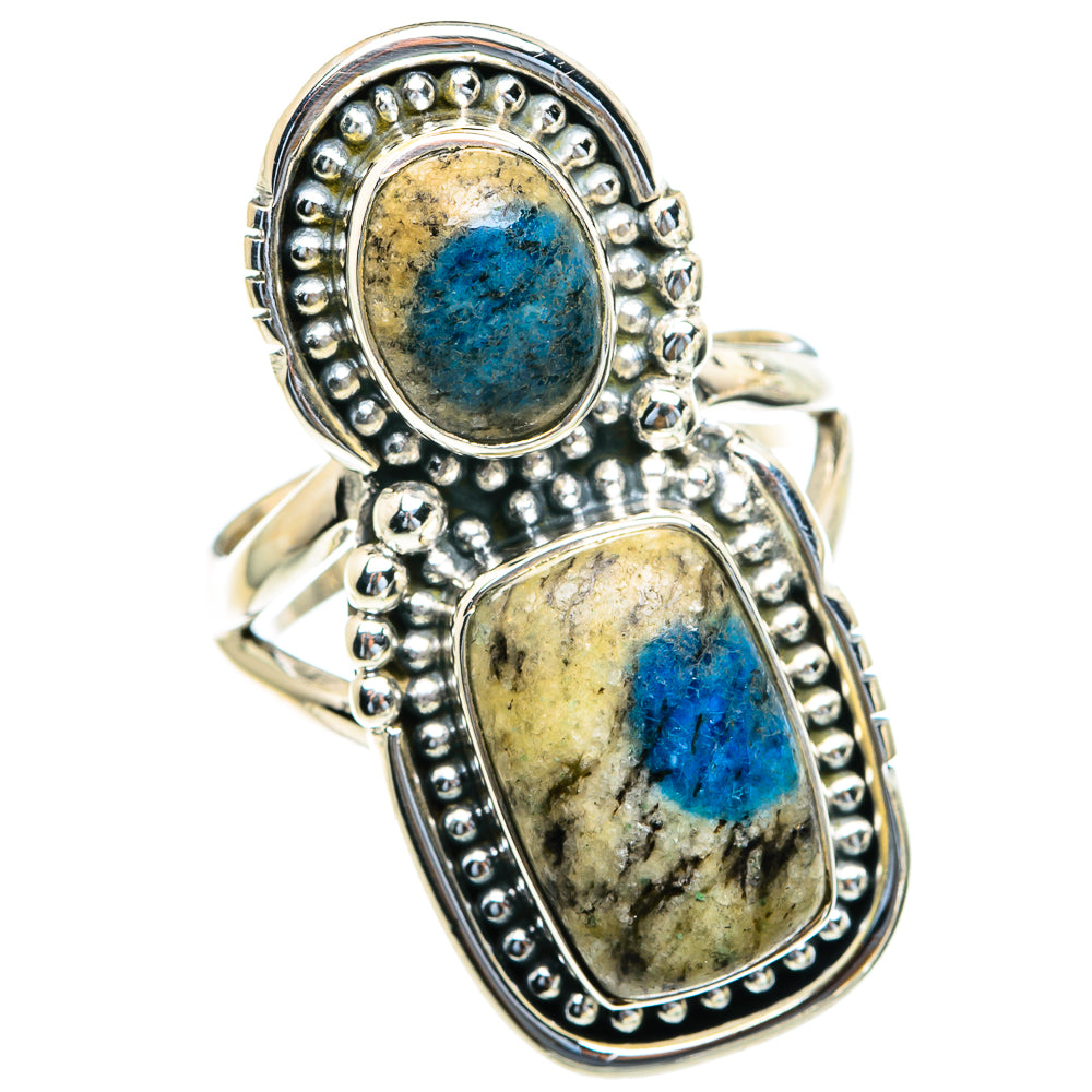 K2 Blue Azurite Rings handcrafted by Anasilvercos - RING82115 - Photo 2