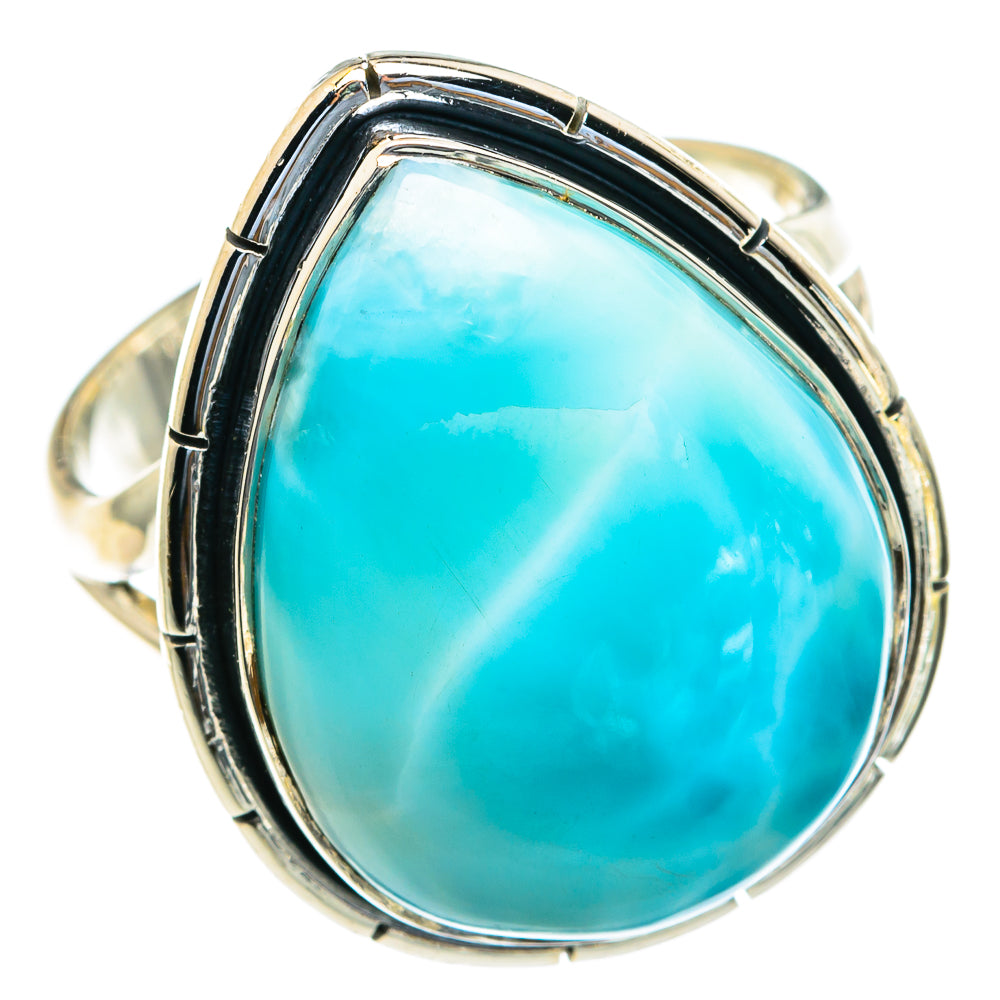 Larimar Rings handcrafted by Anasilvercos - RING82116