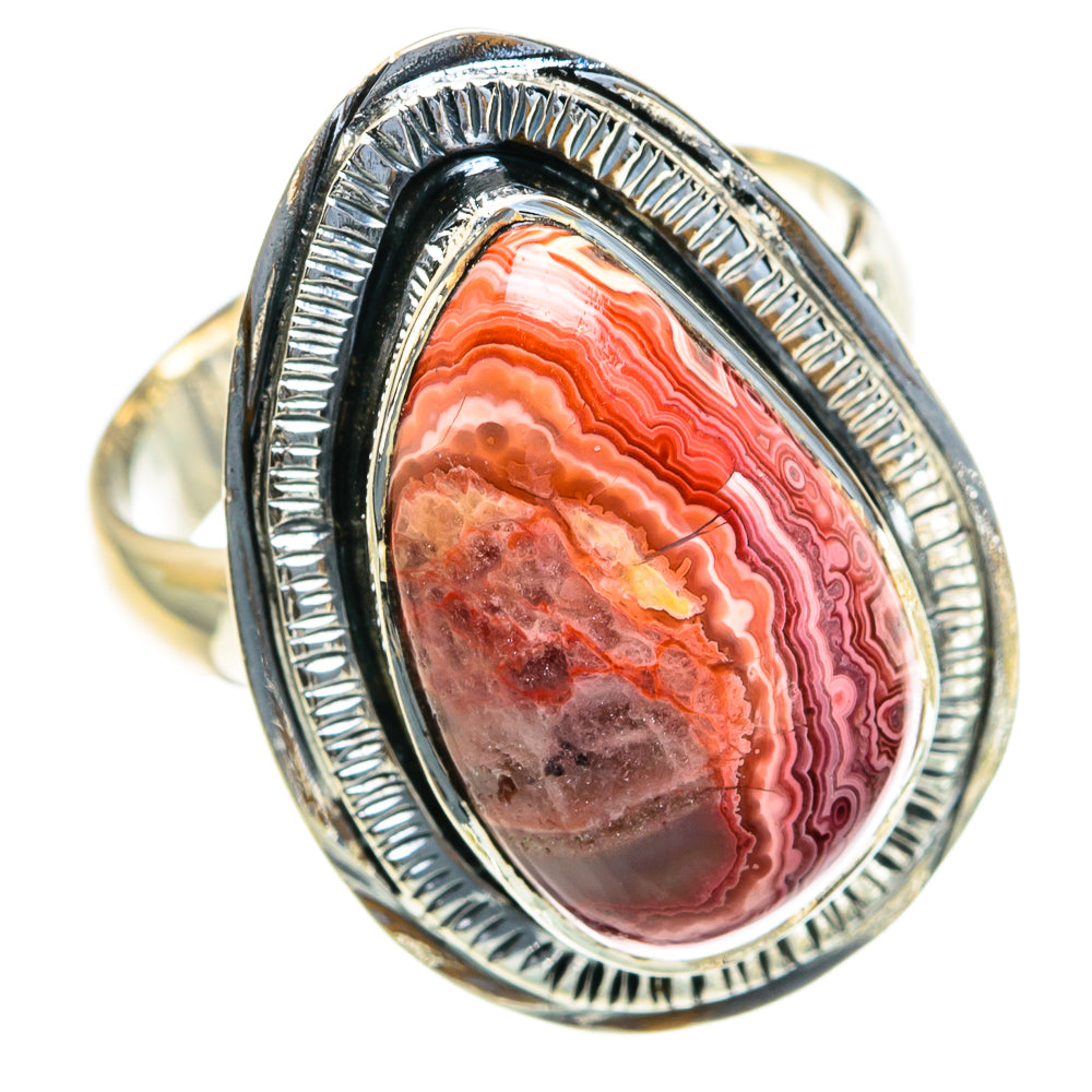 Crazy Lace Agate Rings handcrafted by Anasilvercos - RING82124