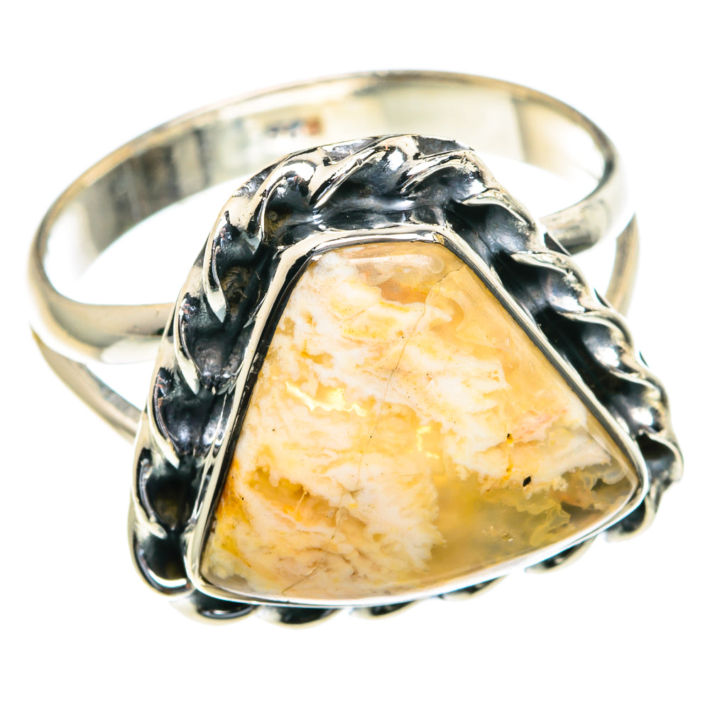 Plume Agate Rings handcrafted by Anasilvercos - RING82127