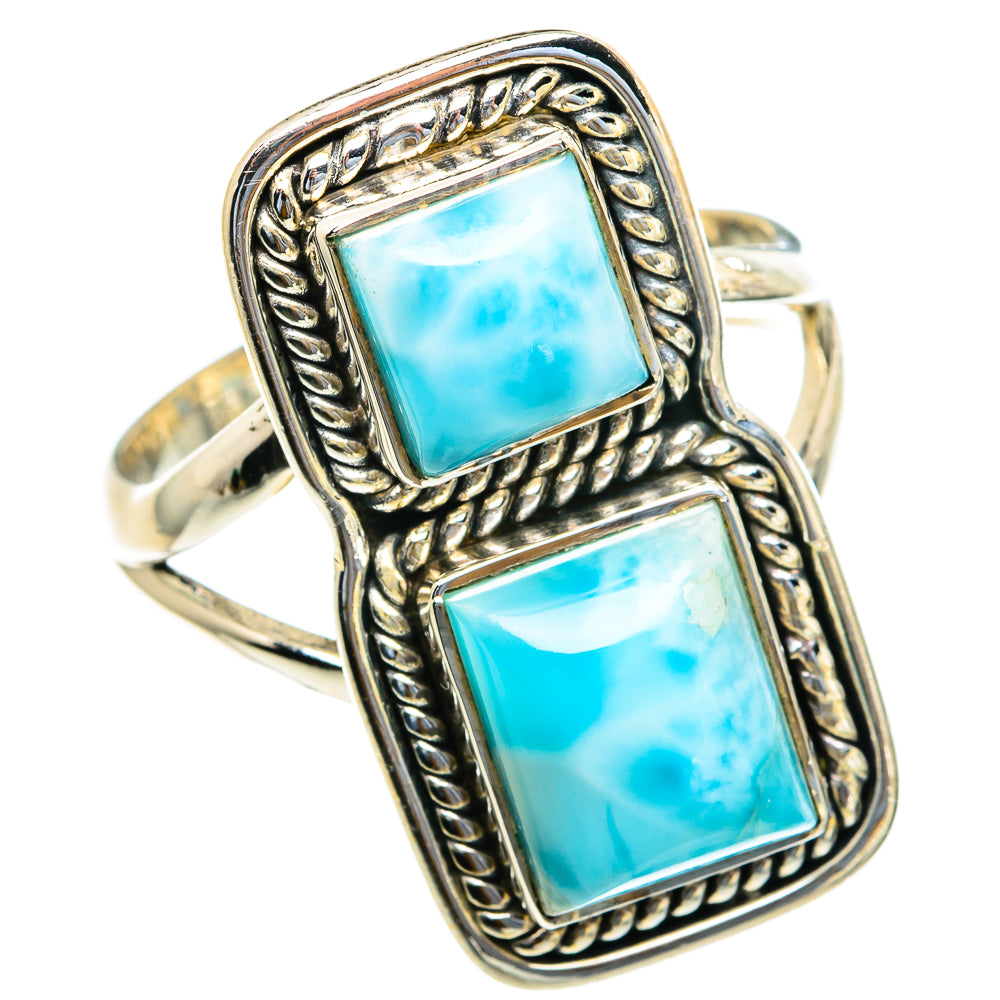 Larimar Rings handcrafted by Anasilvercos - RING82145