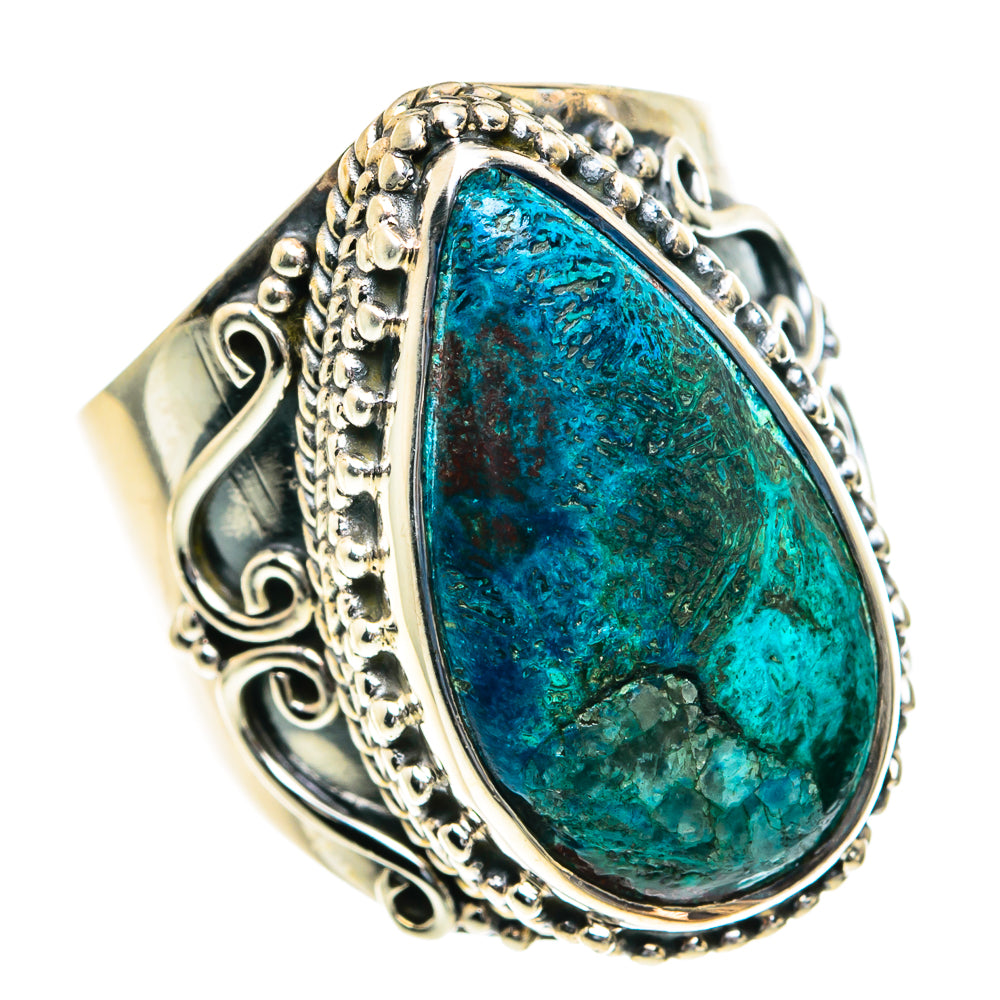 Chrysocolla Rings handcrafted by Anasilvercos - RING82147