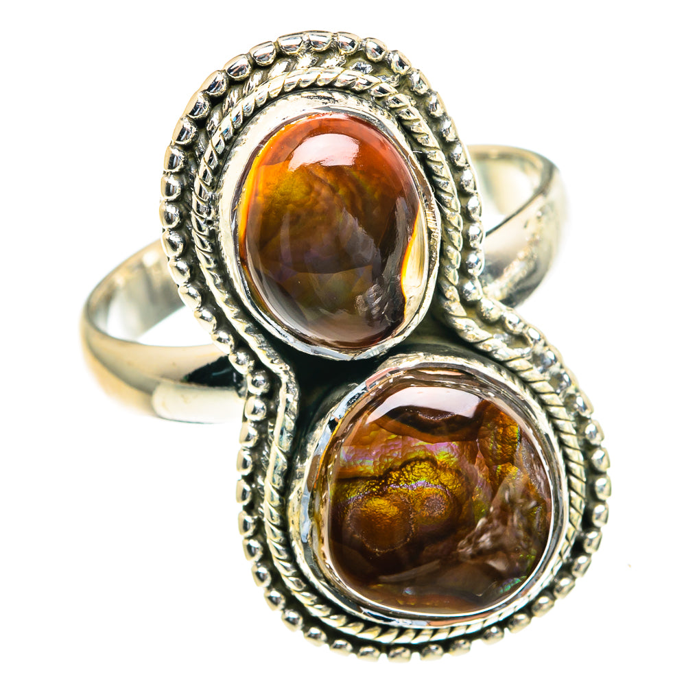 Mexican Fire Agate Rings handcrafted by Anasilvercos - RING82160
