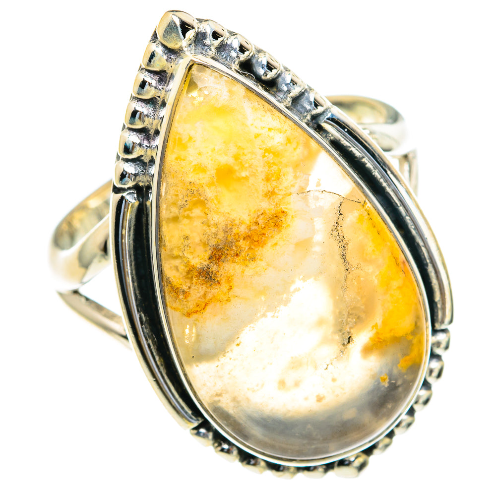 Plume Agate Rings handcrafted by Anasilvercos - RING82161