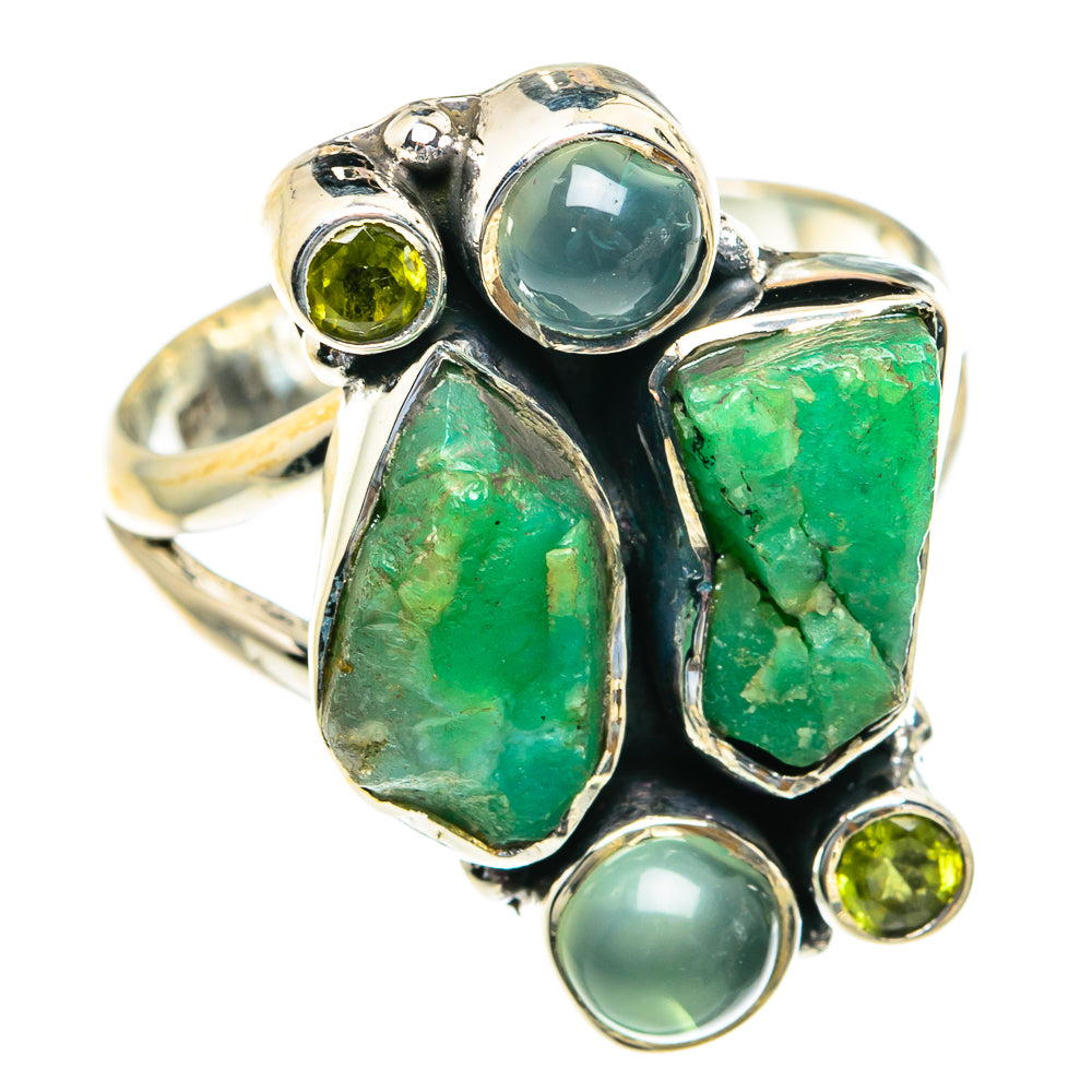 Chrysoprase Rings handcrafted by Anasilvercos - RING82191