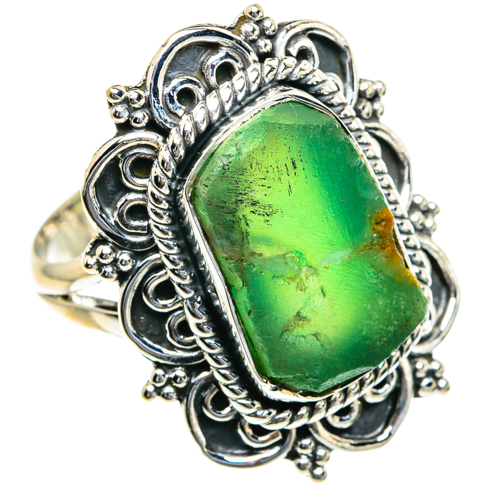 Chrysoprase Rings handcrafted by Anasilvercos - RING82204