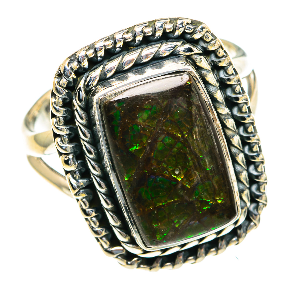 Ammolite Rings handcrafted by Anasilvercos - RING82239