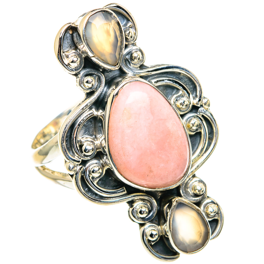 Pink Opal Rings handcrafted by Anasilvercos - RING82248