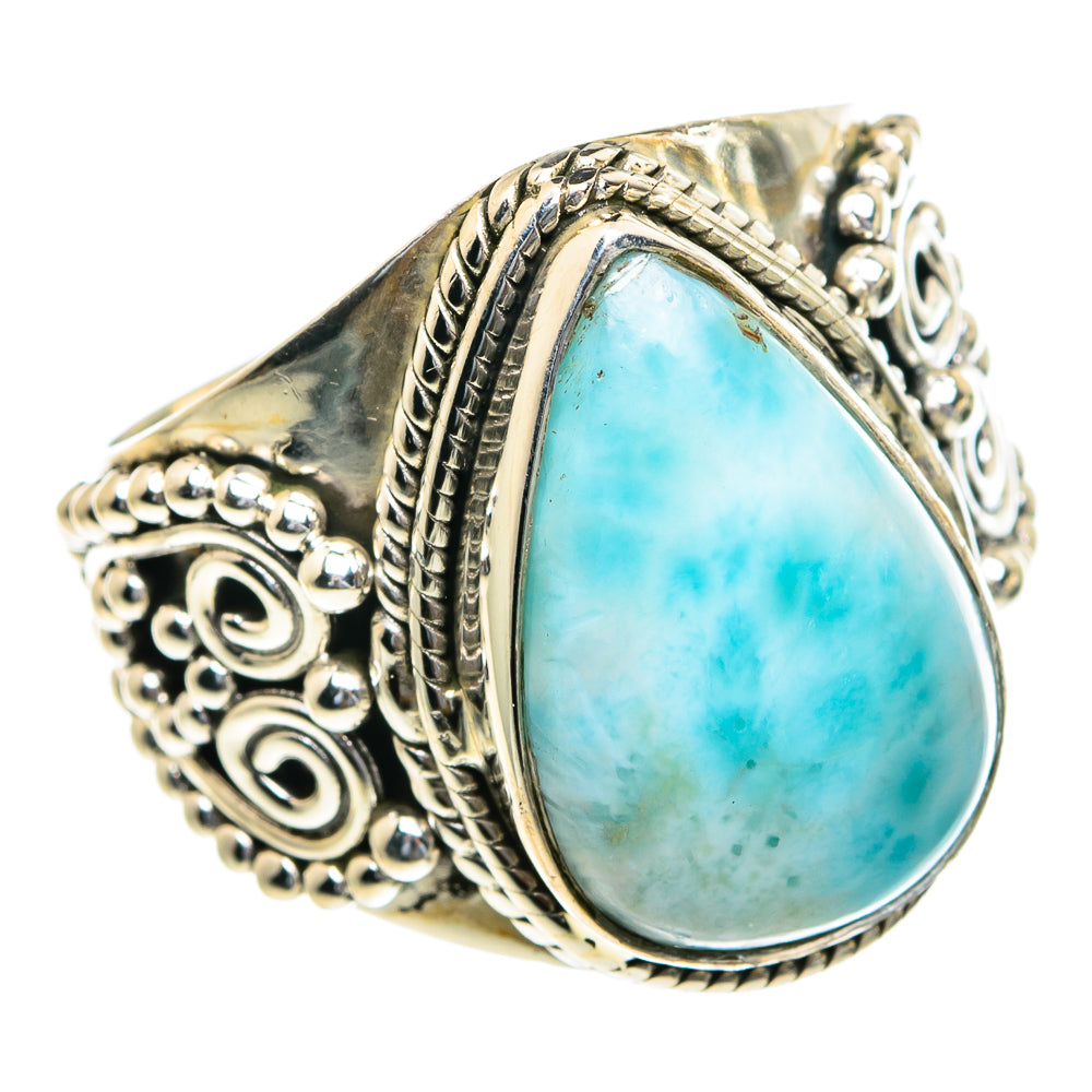 Larimar Rings handcrafted by Anasilvercos - RING82267