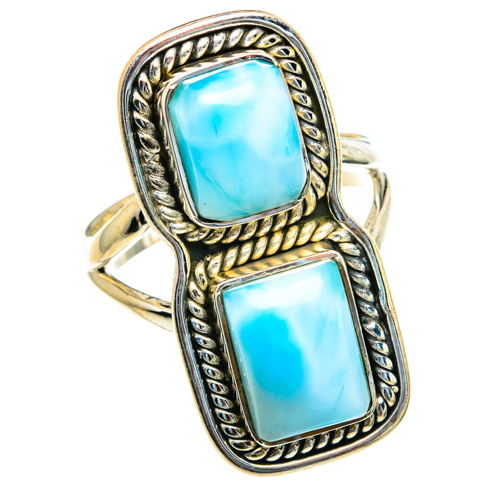 Larimar Rings handcrafted by Anasilvercos - RING82272