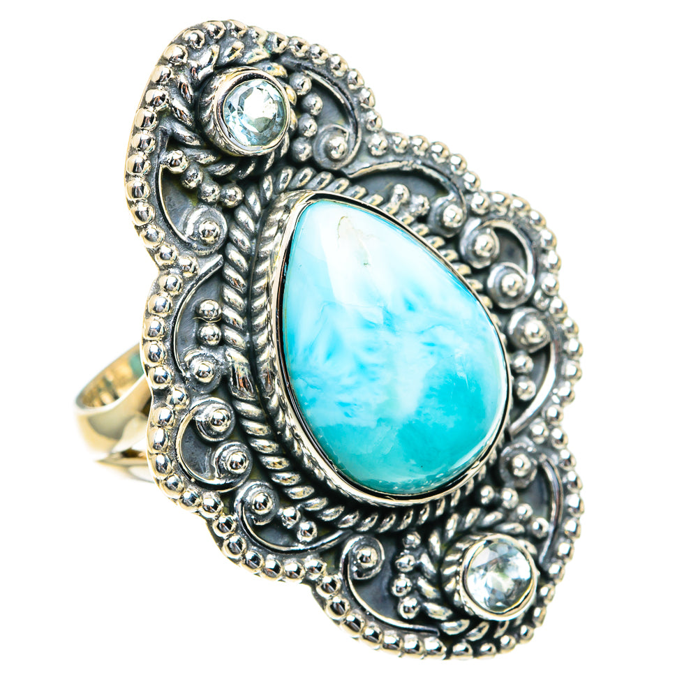 Larimar Rings handcrafted by Anasilvercos - RING82276