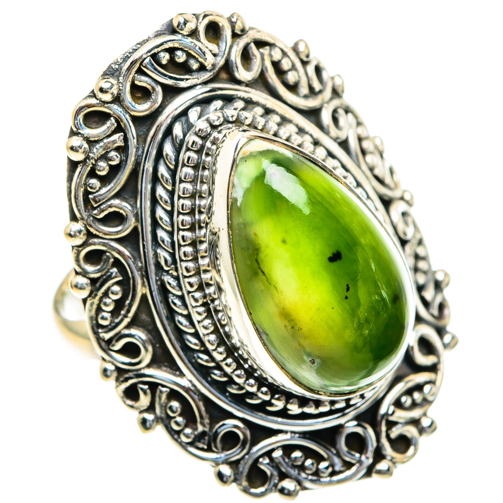 Australian Green Opal Rings handcrafted by Anasilvercos - RING82282