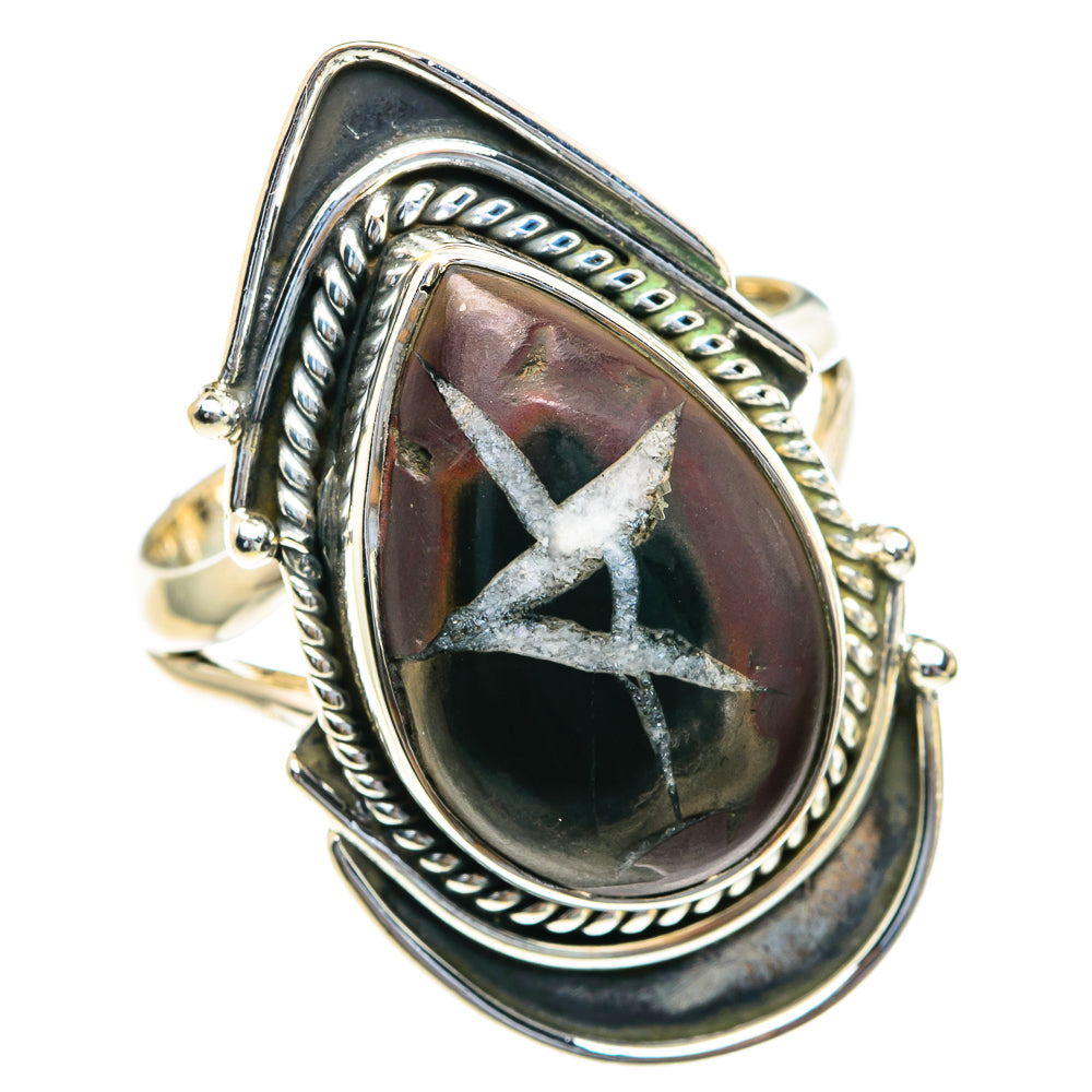 Septarian Geode Rings handcrafted by Anasilvercos - RING82286