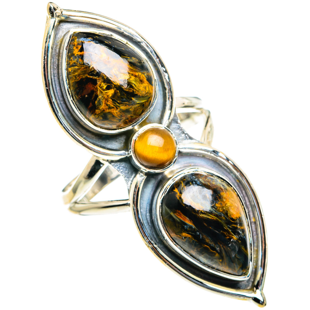 Golden Pietersite Rings handcrafted by Anasilvercos - RING82300