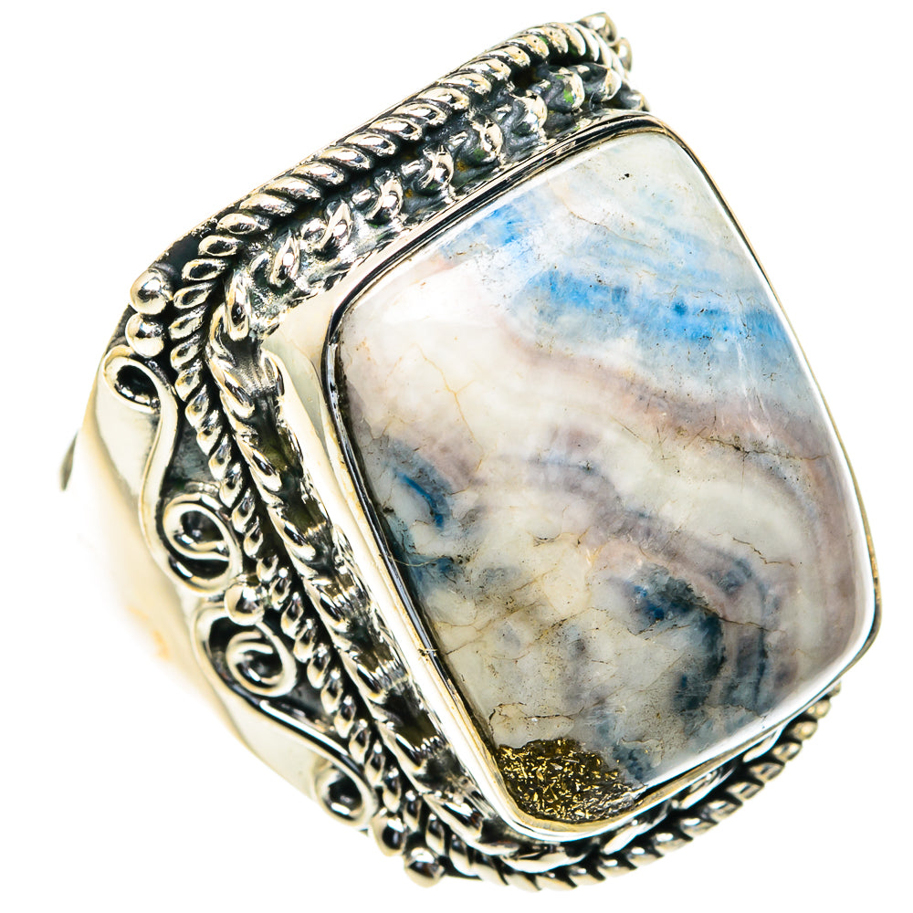 Blue Scheelite Rings handcrafted by Anasilvercos - RING82321