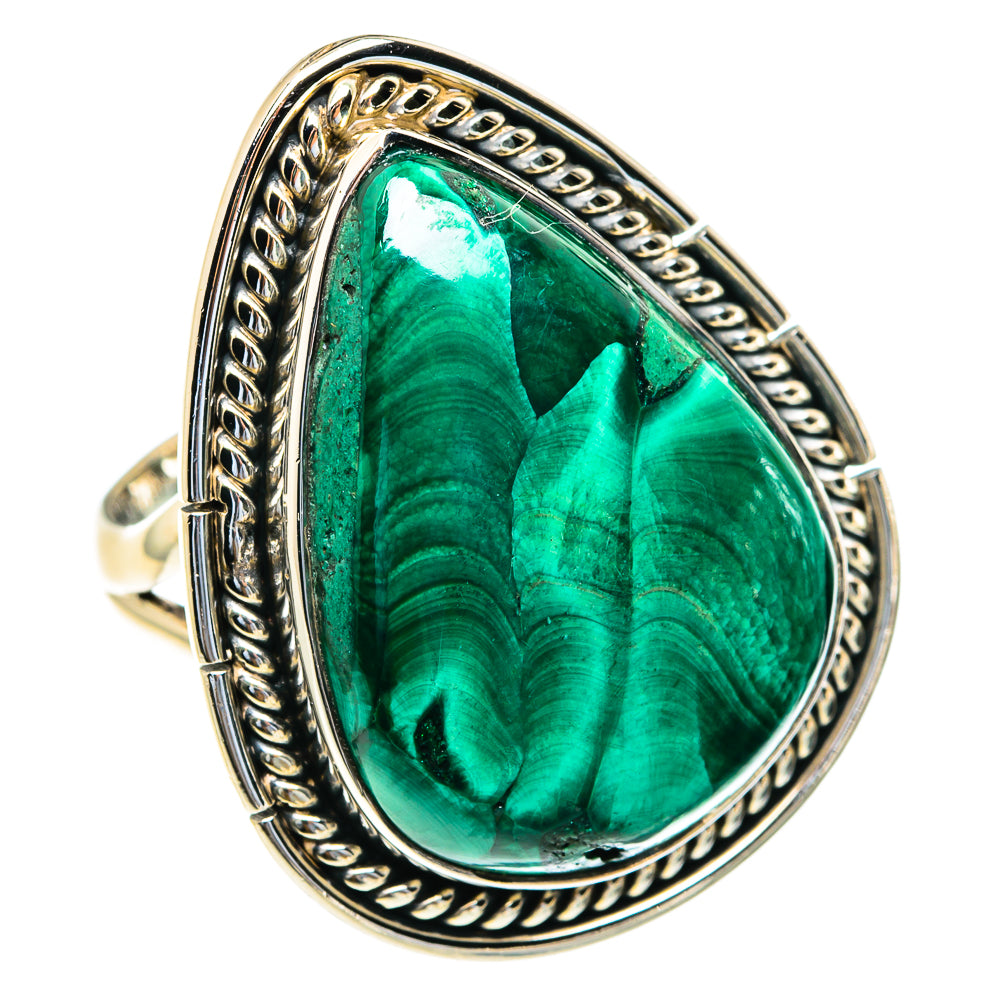 Malachite Rings handcrafted by Anasilvercos - RING82329