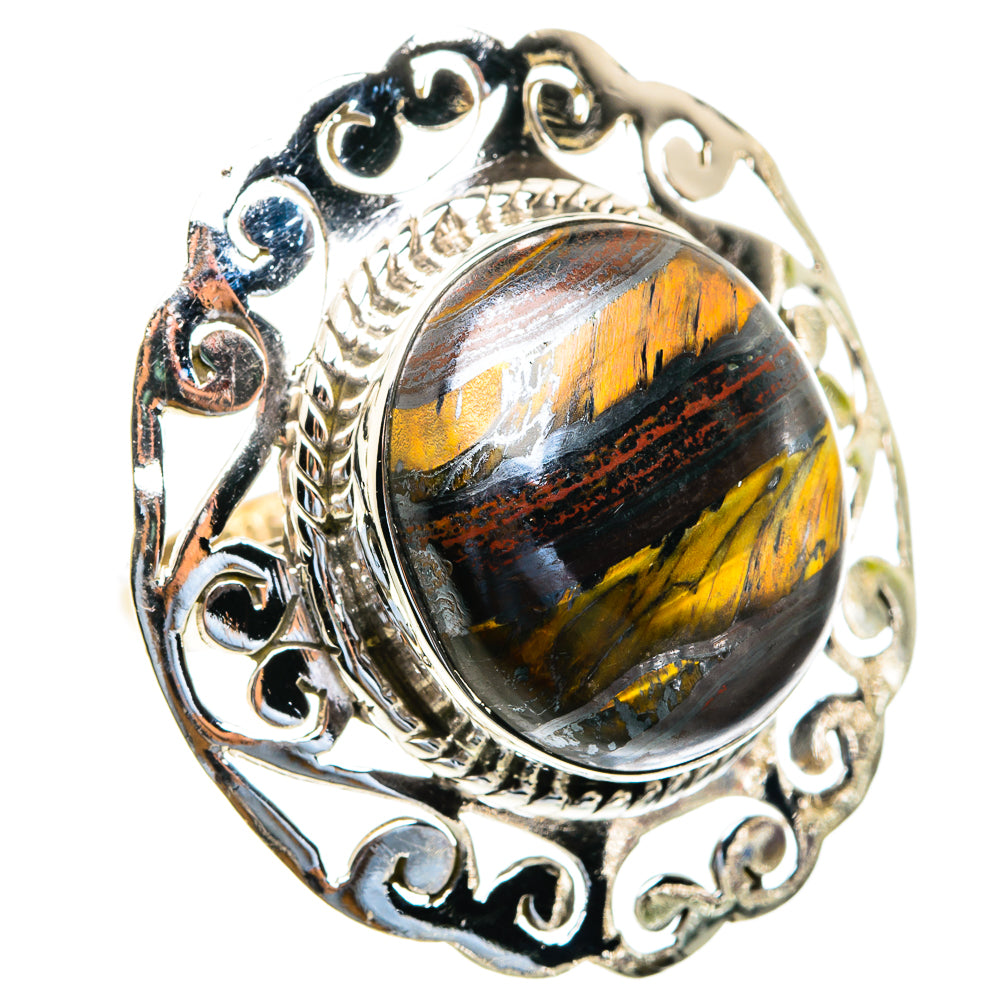 Red Tiger Iron Rings handcrafted by Anasilvercos - RING82331