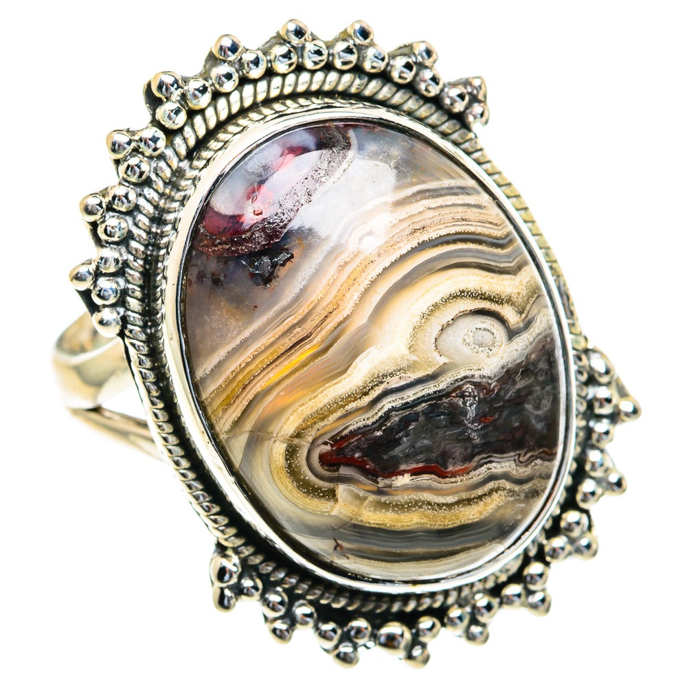Laguna Lace Agate Rings handcrafted by Anasilvercos - RING82334