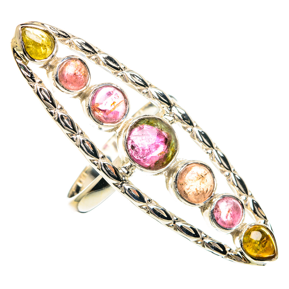 Watermelon Tourmaline Rings handcrafted by Anasilvercos - RING82381