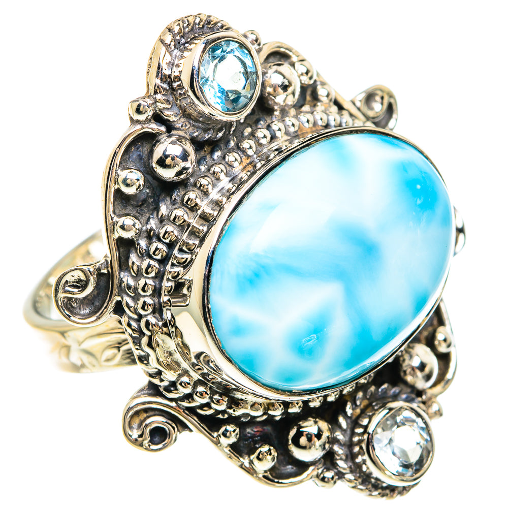 Larimar Rings handcrafted by Anasilvercos - RING82390
