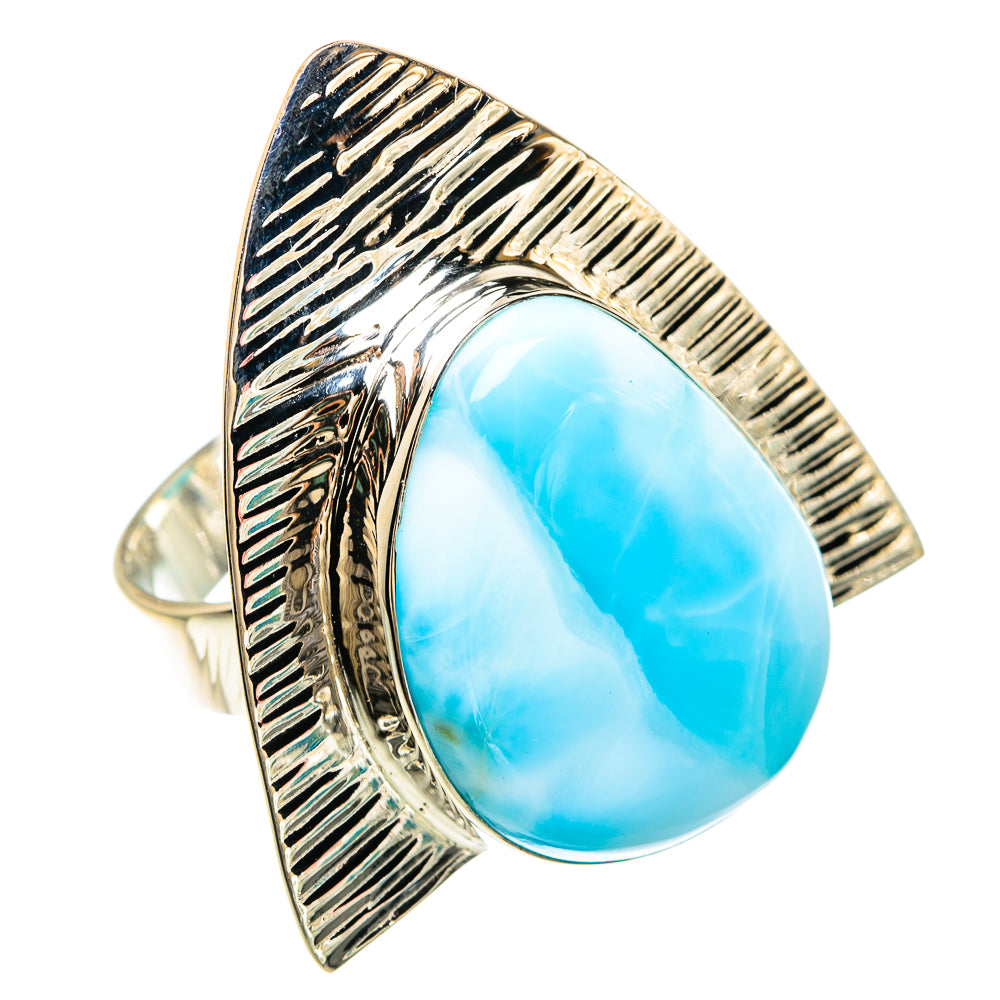 Larimar Rings handcrafted by Anasilvercos - RING82393