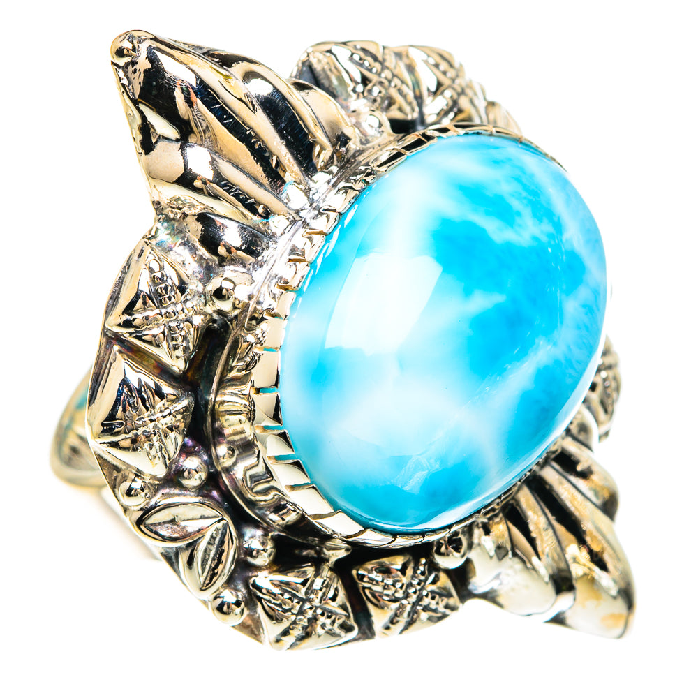 Larimar Rings handcrafted by Anasilvercos - RING82414