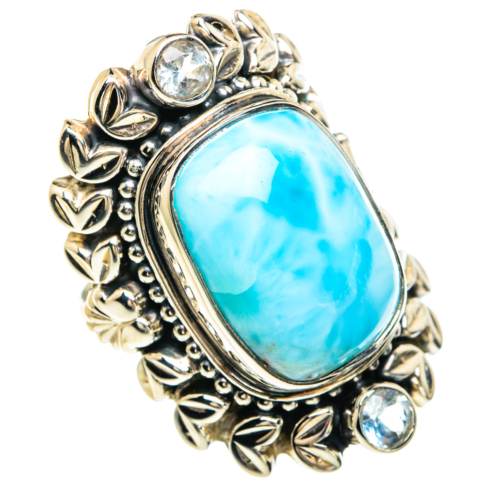 Larimar Rings handcrafted by Anasilvercos - RING82418