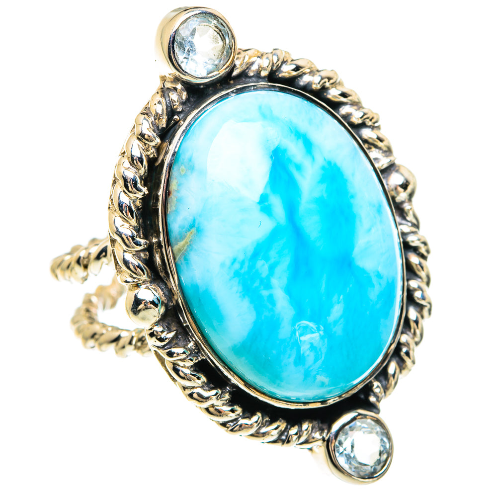 Larimar Rings handcrafted by Anasilvercos - RING82419