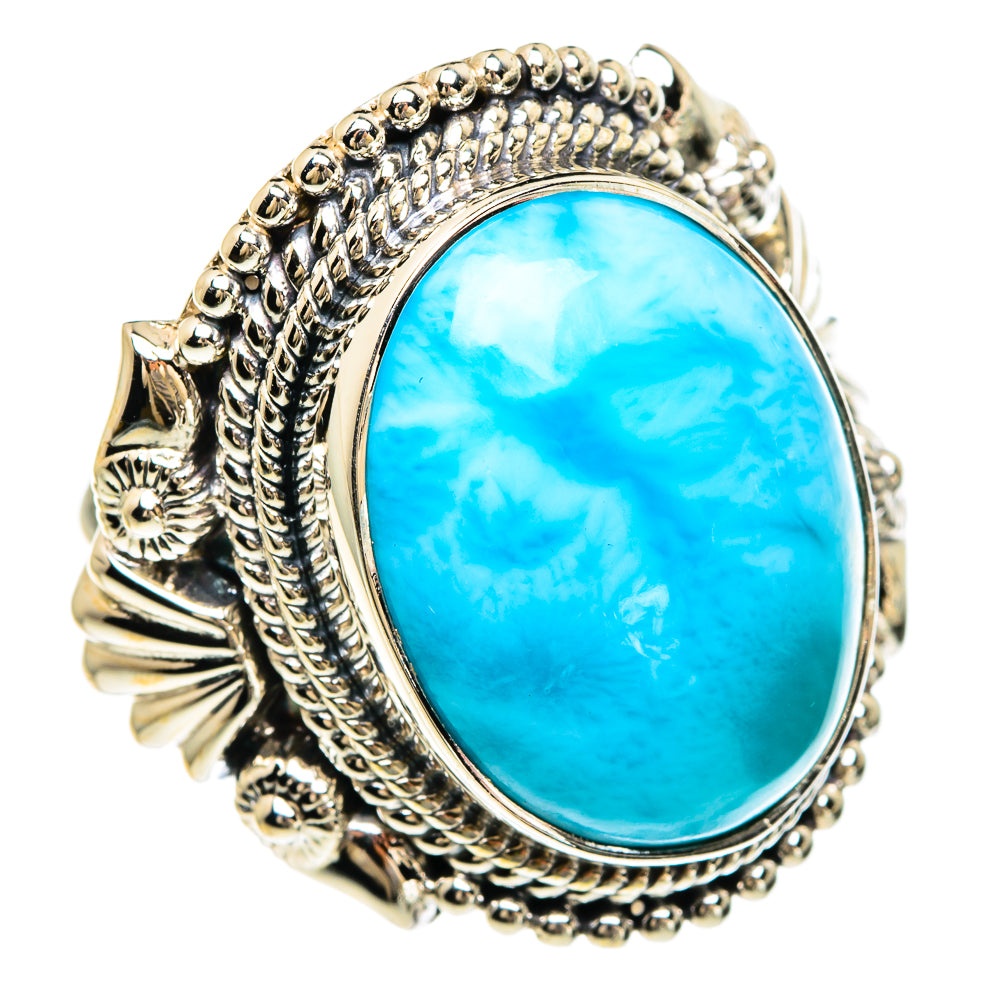 Larimar Rings handcrafted by Anasilvercos - RING82431