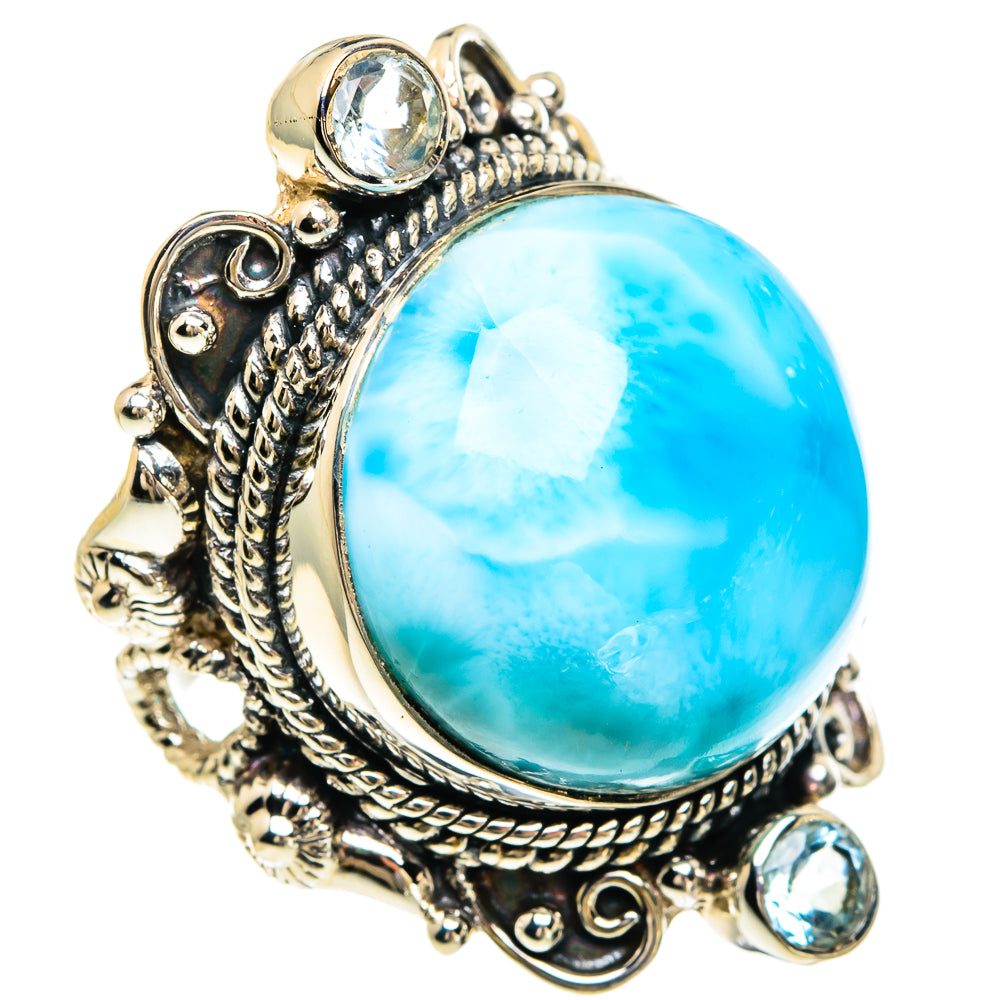 Larimar Rings handcrafted by Anasilvercos - RING82433