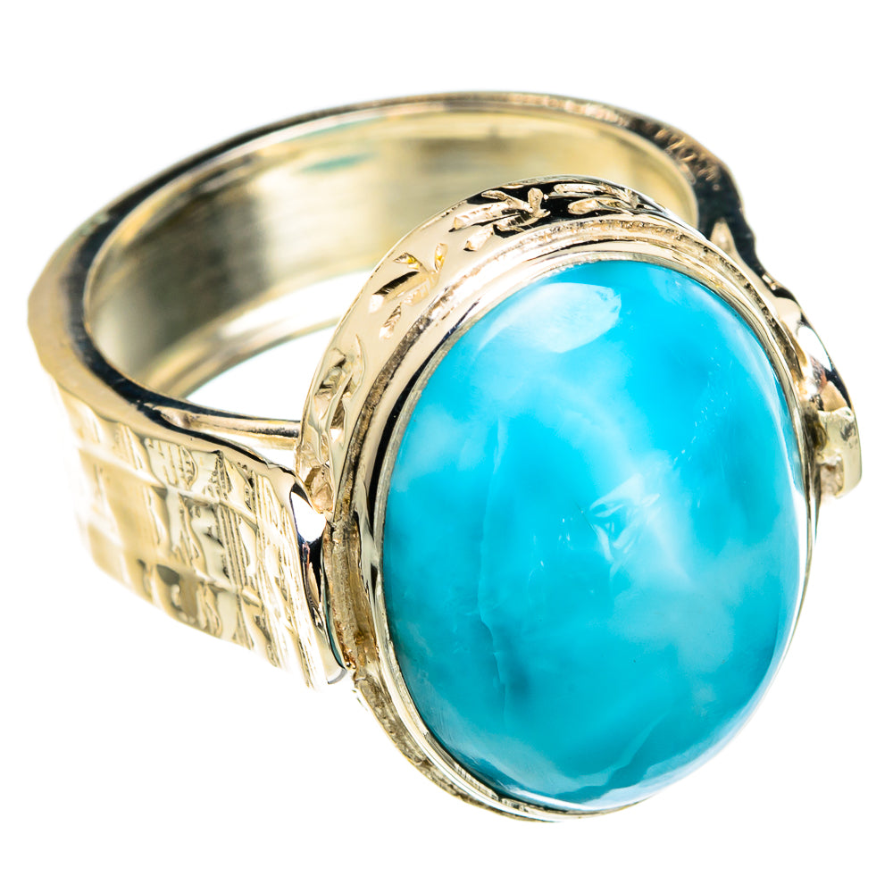 Larimar Rings handcrafted by Anasilvercos - RING82444