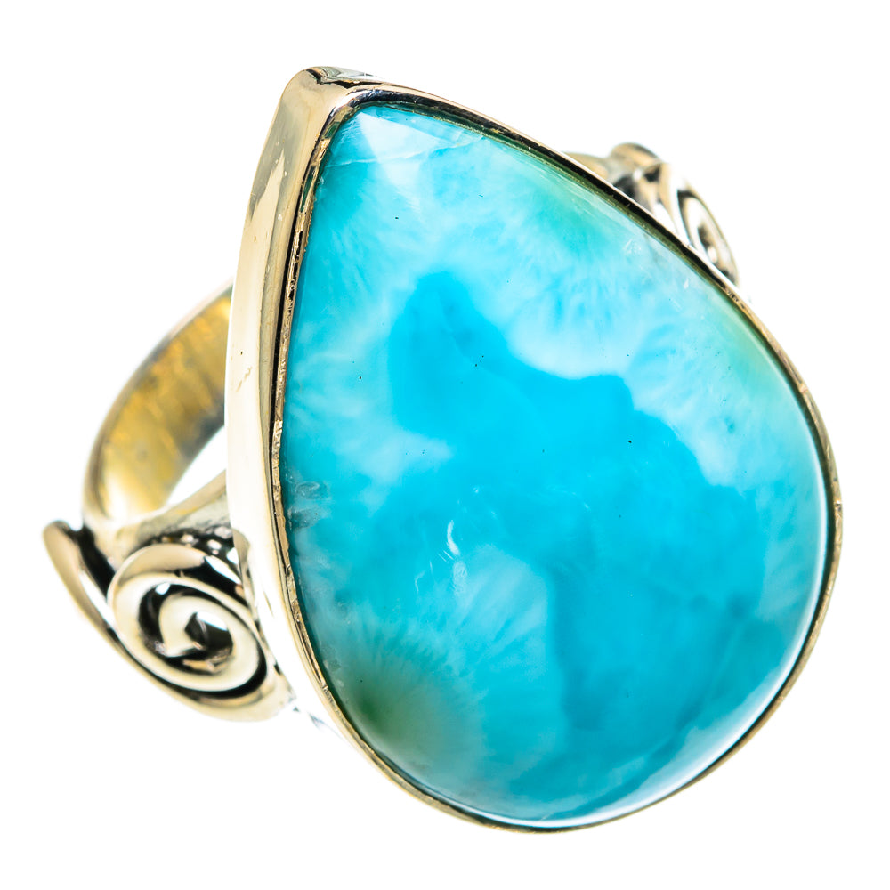 Larimar Rings handcrafted by Anasilvercos - RING82466