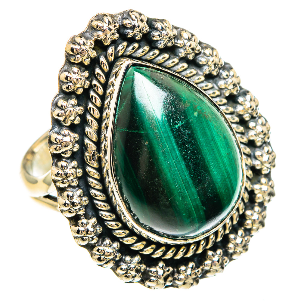 Malachite Rings handcrafted by Anasilvercos - RING82469