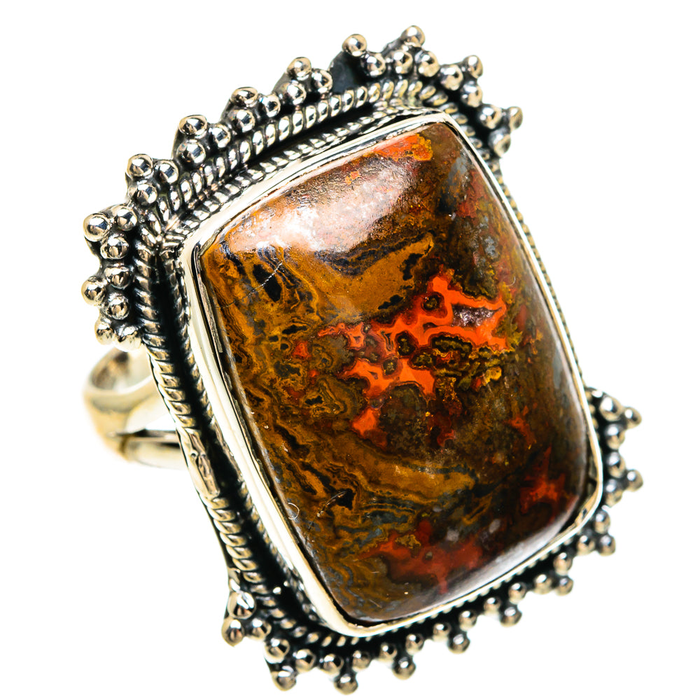 Crazy Lace Agate Rings handcrafted by Anasilvercos - RING82472 - Photo 2