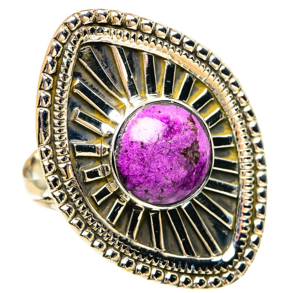 Purple Copper Composite Turquoise Rings handcrafted by Anasilvercos - RING82481
