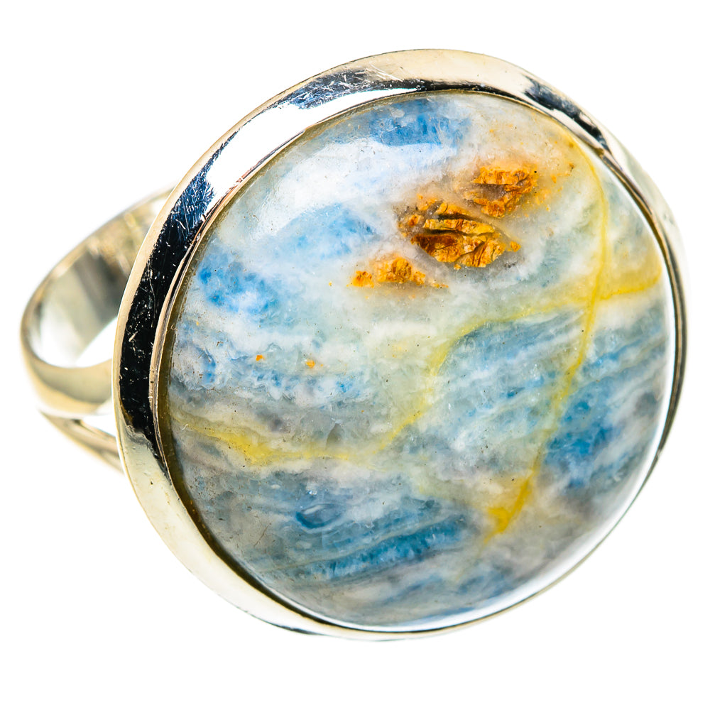 Blue Scheelite Rings handcrafted by Anasilvercos - RING82502