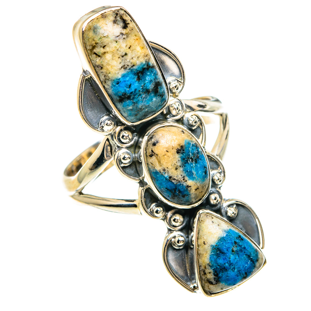 K2 Blue Azurite Rings handcrafted by Anasilvercos - RING82507