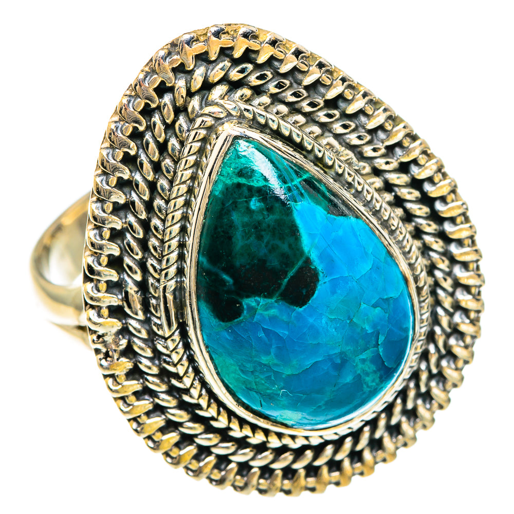 Chrysocolla Rings handcrafted by Anasilvercos - RING82511